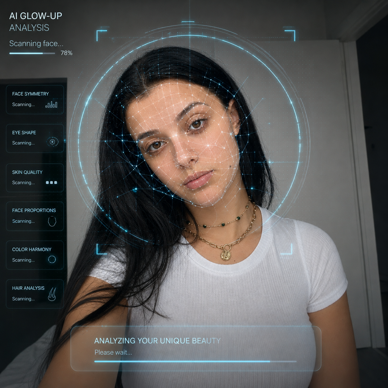 AI analysing facial features